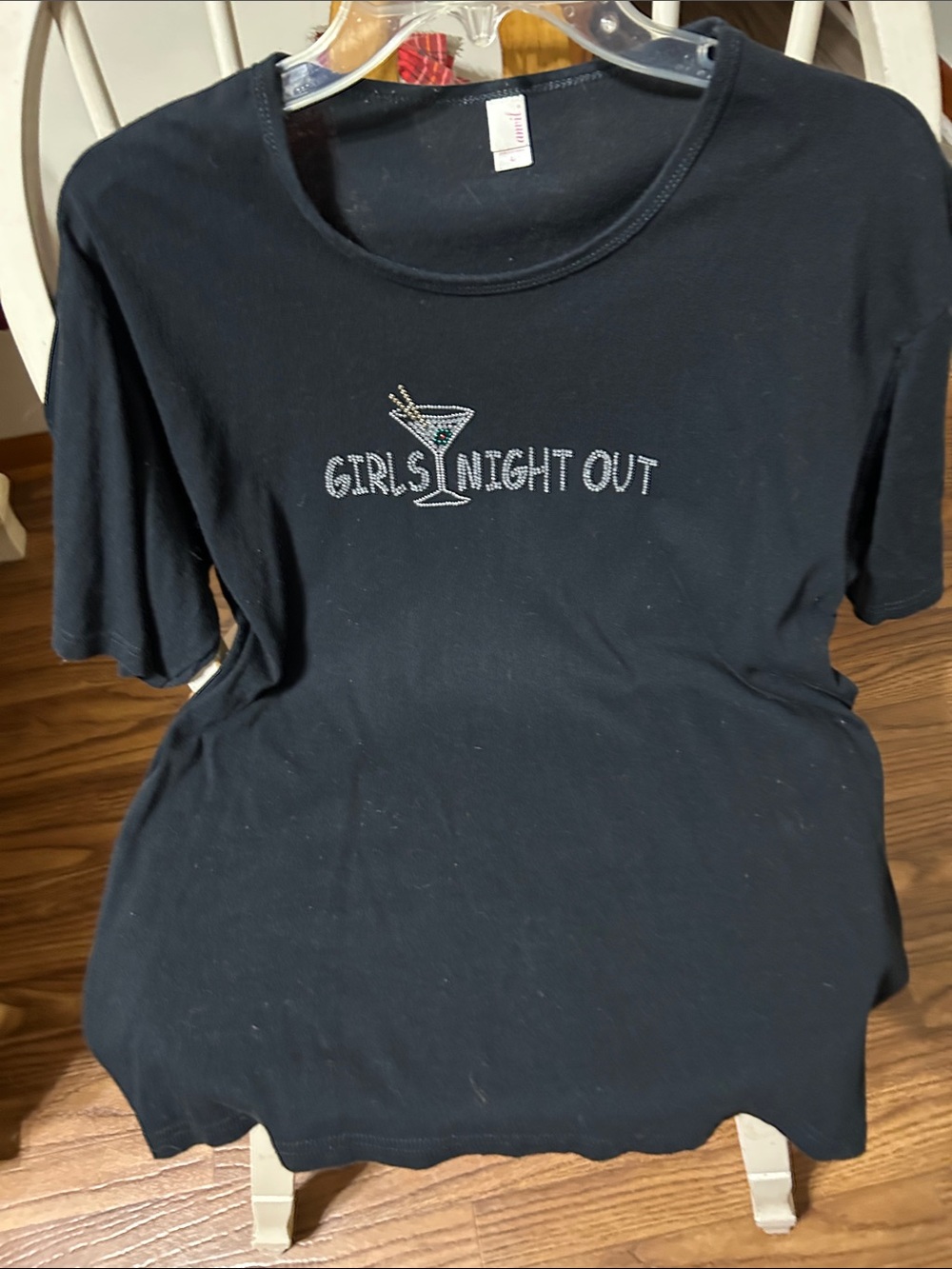 Anvil Black 'Girls Night Out' Rhinestone Tee